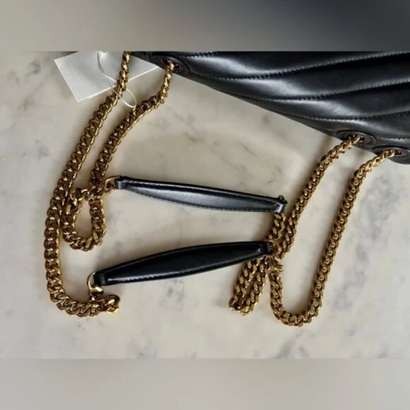 🖤✨Tory Burch✨🖤 Black Kira Chevron Convertible Quilted Bag - Picture 11 of 13